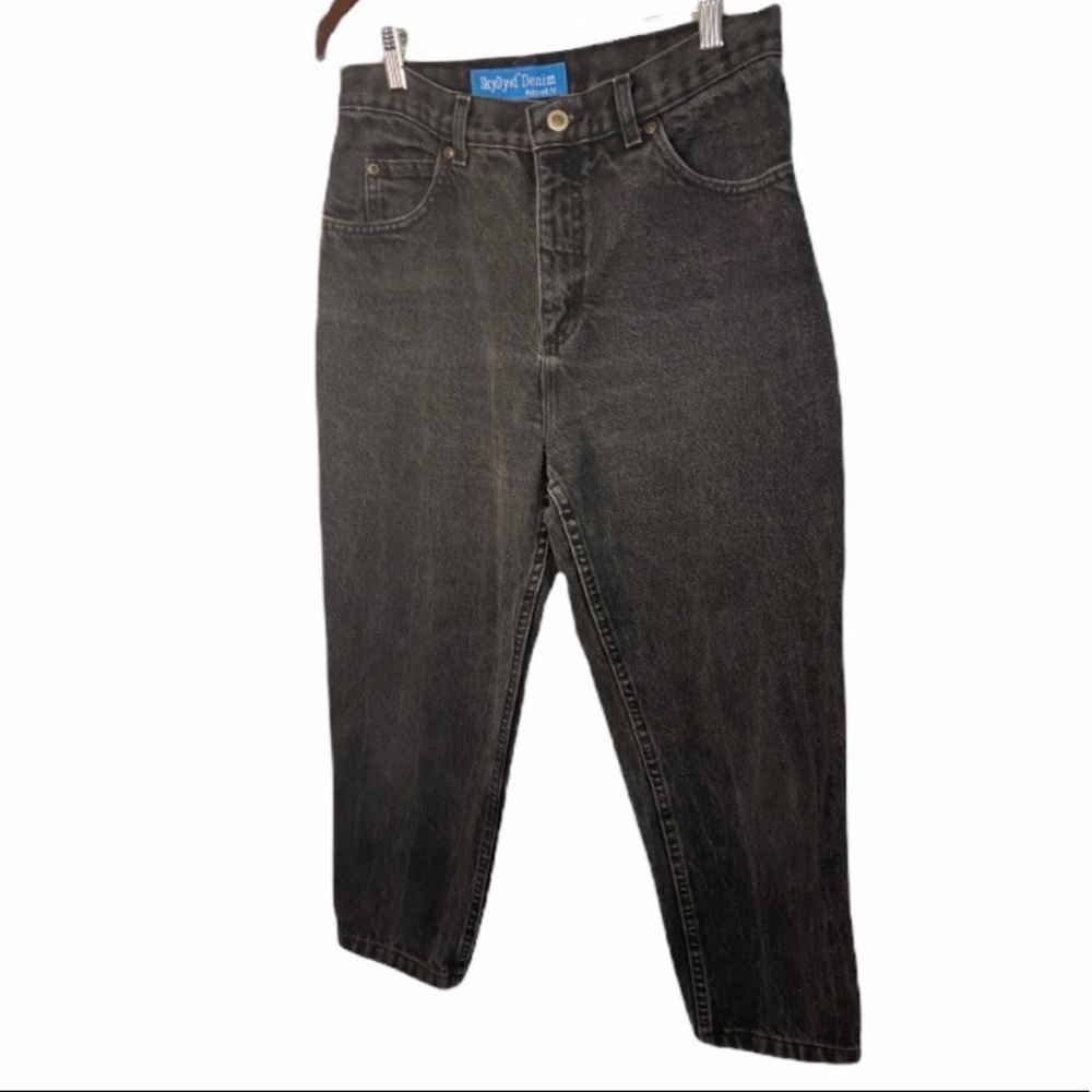 Vintage SkyDyed Denim Black Relaxed Fit Jeans - Picture 3 of 12